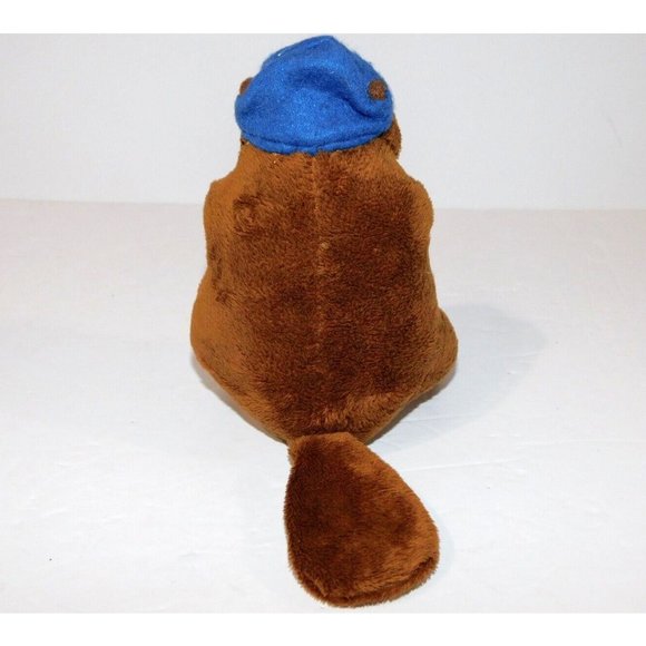 Bell Canada Mobility 6" Plush Beaver wearing Blue hat Mascot Retired stuffed - Picture 4 of 6